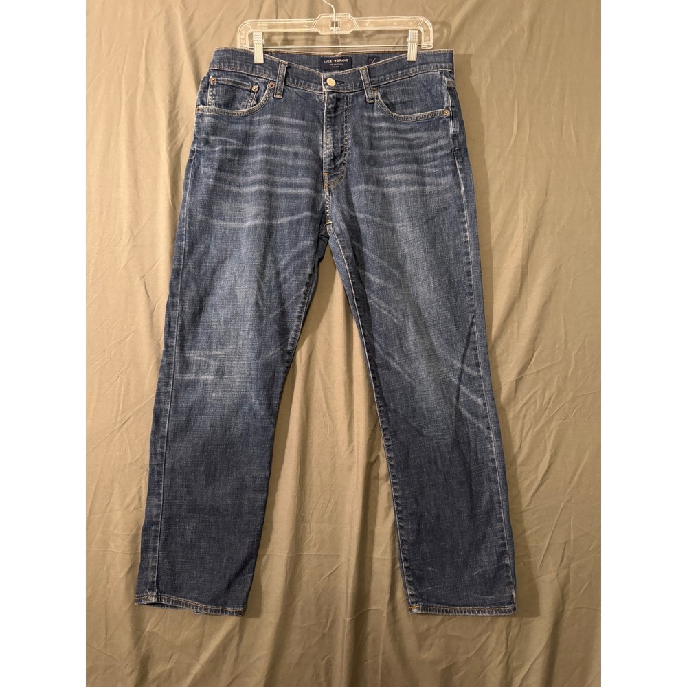Lucky Brand 223 Straight Mens Blue Denim Jeans 34x30 Medium Wash